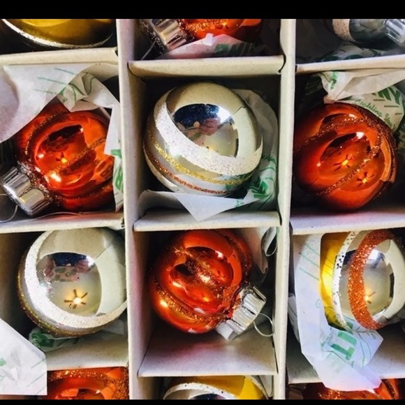 20 Harvest Radko Pumpkin Shaped Ball Ornaments - Picture 10 of 11